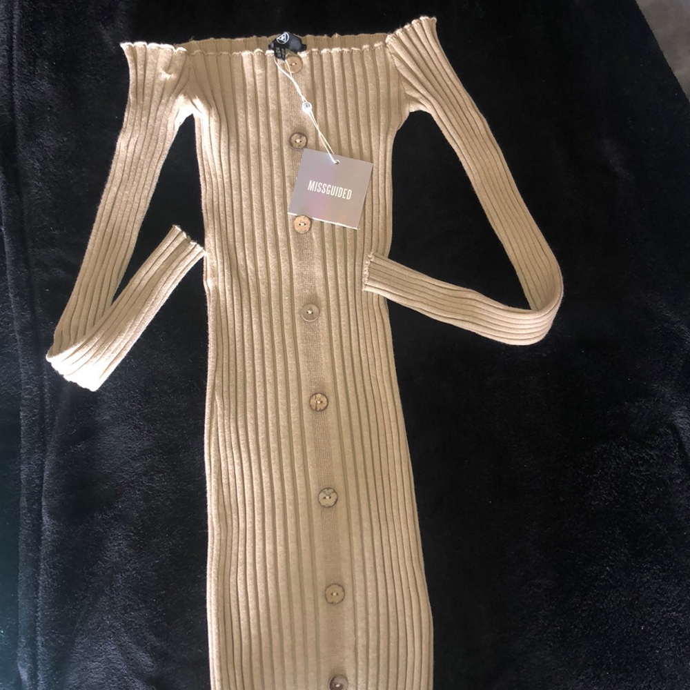 Tan short  body-con dress